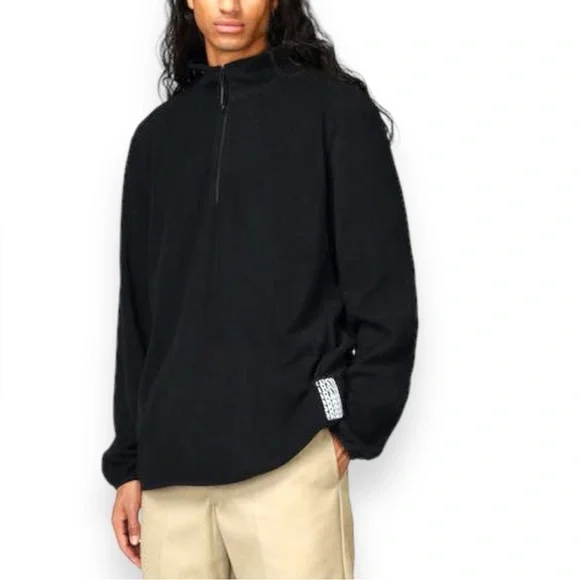 RAINS UNISEX FLEECE HALF-ZIP PULLOVER